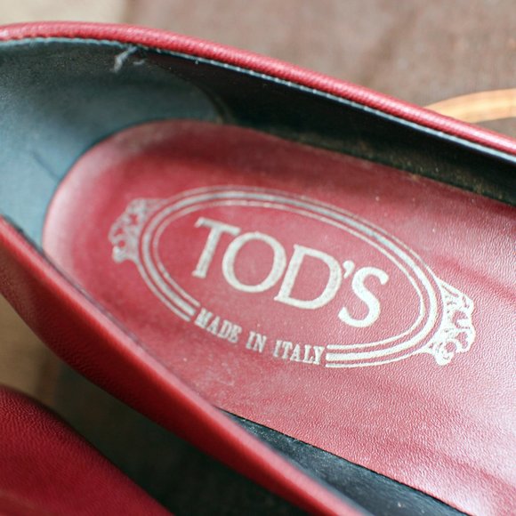 RED Leather PUMP Tods - Picture 9 of 11